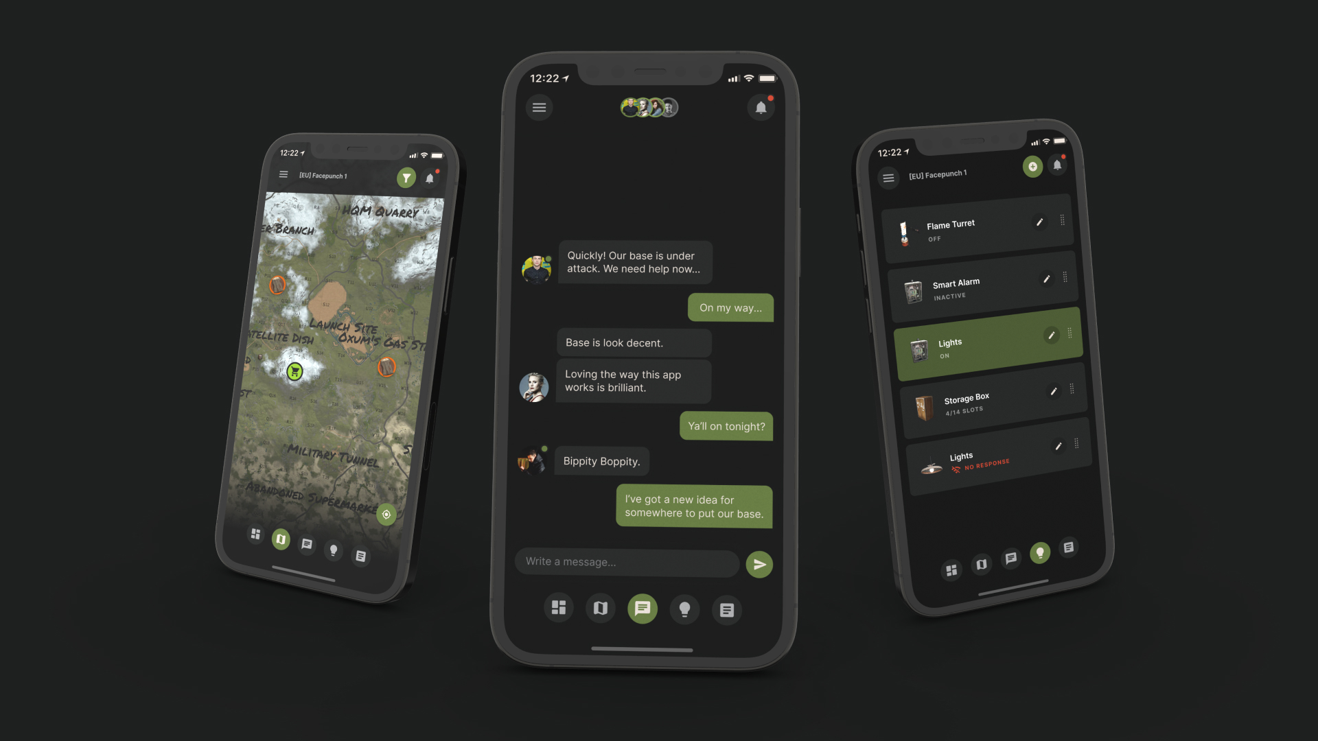 Map, Chat and Devices